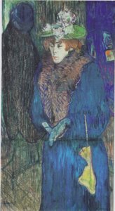 Jane Avril betritt das Moulin Rouge von Henri de Toulouse Lautrec